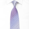 Daniel Hechter Mens Crystal Silk Necktie Geometric Circles On Mauve Purple With Silver Sparkles - San-Dee