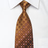 Daniel Hechter Rhinestone Necktie Geometric On Brown With Sparkles - San-Dee