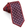 Daniel Men's Woven Silk Scotty Dog Neck Tie Scotties Dogs On Maroon With Solver Sparkles - San-Dee
