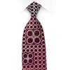 Elegance Rhinestone Silk Necktie Circles On Purple With Purple Sparkles - San-Dee