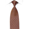 Elegance Rhinestone Silk Necktie Orange Houndstooth On Navy With Silver Sparkles - San-Dee