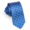 Elegance Woven Silk Neck Tie Pink White Scotty Dogs On Blue 2 3/4 Inch - San-Dee