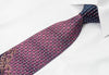Elle Homme Men's Rhinestone Silk Tie Celtic Knots On Purple With Golden Sparkles - San-Dee