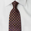 Elle Homme Men's Silk Rhinestone Tie Damask & Geometric On Purple Necktie - San-Dee
