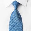 Elle Homme Rhinestone Necktie Checkered On Blue With Silver Sparkles - San-Dee