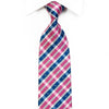 Franco Ferraro Rhinestone Necktie Pink Blue Silver Plaid With Sparkles - San-Dee