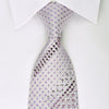 Grand Jour Rhinestone Silk Necktie Purple Dots On Mauve With