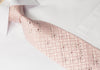 Grang Cia Men’s Woven Silk Rhinestone Tie Quatrefoil On Pink