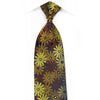 Guy Laroche Men’s Crystal Rhinestone Tie Green Brown Floral 