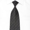Guy Laroche Men’s Crystal Silk Tie Silver Scottie Dogs On 