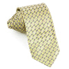 Guy Laroche Men’s Silk Neck Tie Geometric On Lime Green With