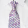 Indian Homme Bling Tie Mauve Silver Checkered With Sparkling