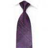 Indian Homme Men’s Crystal Rhinestone Silk Necktie Purple 