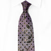 Indian Homme Rhinestone Necktie Purple Cartouche & Scrolls 