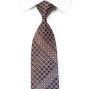 Indian Homme Rhinestone Necktie Purple Geometric On Navy 