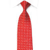 Indian Homme Rhinestone Tie Silver Micro Squares On Red With
