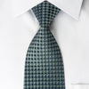 Indian Homme Silk Tie Interlocking Circles On Blue With 