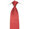 Indian Leaders Men’s Silk Tie Trellis On Red Sparkling With 