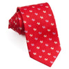 Intercrew Men’s Woven Silk Neck Tie Mauve & White Scottie 