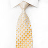 Klaus Raam Men’s Crystal Rhinestone Silk Necktie Yellow 