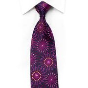 Lancetti Men’s Rhinestone Necktie Geometric Starbursts On 