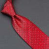 Lancetti Silk Neck Tie Red Checked With Silver Sparkles & 