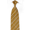 Leslie Vince Men’s Rhinestone Tie Gold Black Micro Checkered
