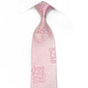 Louis Quatorze Men’s Crystal Silk Necktie Silver Monogram On