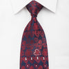 Louis Quatorze Men’s Rhinestone Silk Necktie Red Hearts On 