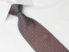 Louis Quatorze Men’s Silk Necktie Blue Geometric On Brown 