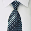 Louis Quatorze Rhinestone Necktie Dots & Stripes On Blue 