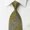 Louis Quatorze Rhinestone Silk Necktie Green Vertical 