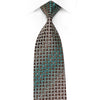 Maestro Men’s Crystal Rhinestone Silk Necktie Teal Cartouche