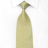 MCM Mens Crystal Silk Tie Trellis On Green With Rhinestones 