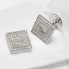 Men’s Cufflinks Micro Setting CZ Stones 925 Sterling Silver 