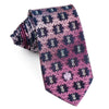 Men’s Silk neck Tie By Renoma Purple Silver Cartouche On 