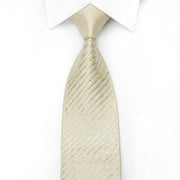 Men’s Straas Diamante Silk Necktie Striped Sparkling Crystal