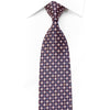 Metro City Men’s Rhinestone Necktie Pink Trellis On Navy 