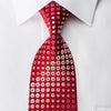 Metro City Men’s Rhinestone Silk Necktie Silver Dots On 