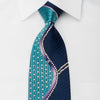 Metro City Silk Tie Wave In Teal Blue Purple Sparkling With 