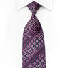 Micheal Angelo Men’s Crystal Silk Necktie Purple Geometric 