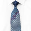 Micheal Angelo Men’s Crystal Tie Geometric On Blue Silk With