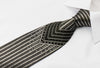 Michiko Koshino Black Crystal Rhinestone Necktie Silver 