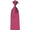 Mila Schon Men’s Crystal Silk Necktie Silver Blue Micro 
