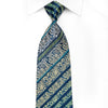 Mila Schon Men’s Crystal Silk Tie Yellow Green Anthemion 