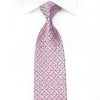 Mila Schon Men’s Crystal Tie Cartouche On Mauve With Silver 