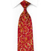 Mila Schon Men’s Rhinestone Necktie Golden Acanthus Scrolls 