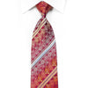 Mila Schon Rhinestone Necktie Anthemion Striped On Burgundy 