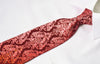 Mila Schon Rhinestone Necktie Damask On Red With Silver 