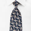 Mila Schon Rhinestone Necktie Golden Filigree On Black With 